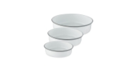 Aldi  Grey Round Enamel Bakeware 3PK