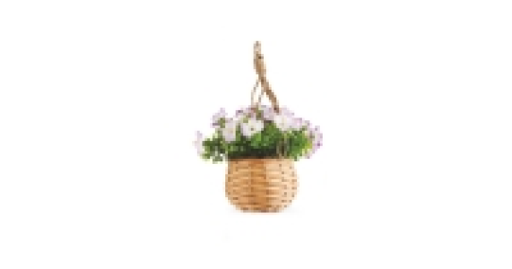 Mini Purple Artificial Flower Basket