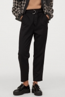 HM   Belted ankle-length trousers