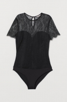 HM   Short-sleeved lace body