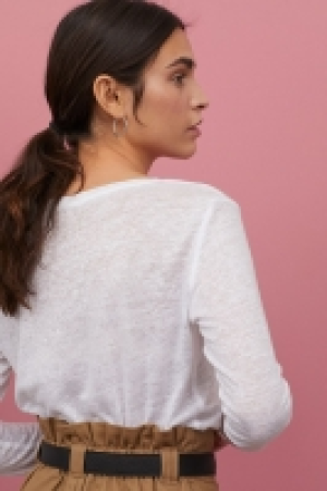 HM   Linen jersey top