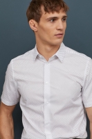 HM   Short-sleeved shirt Slim Fit