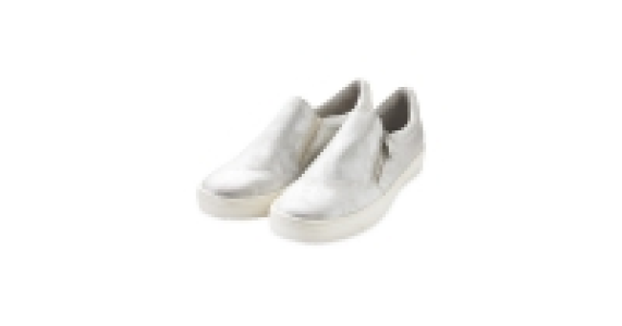 Aldi  Ladies Silver Comfort Slip On Shoes