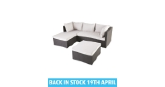 Anthracite Rattan Effect Corner Sofa