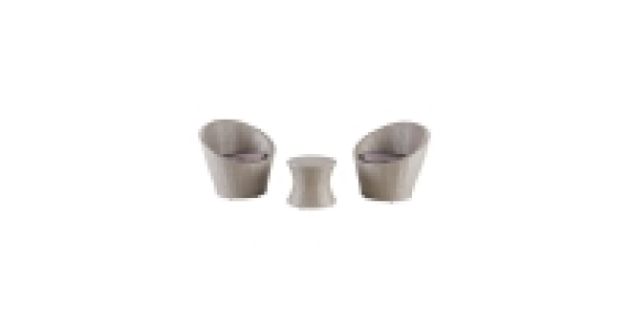 Grey Egg Rattan Bistro Set