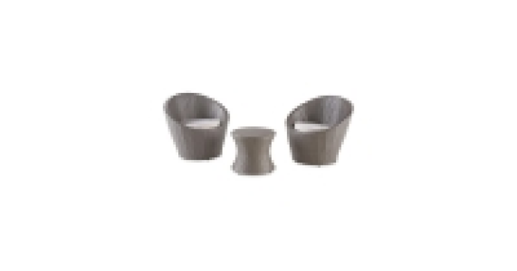 Anthracite Egg Rattan Bistro Set