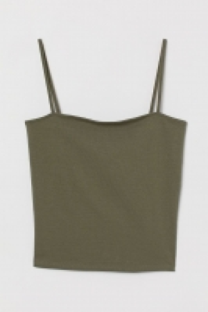 HM   Cropped jersey strappy top