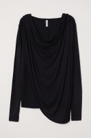 HM   Draped hooded top