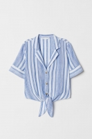 HM   Linen-blend blouse