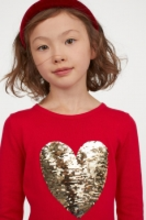 HM   Dress with a sequined motif