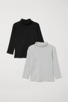 HM   2-pack polo-neck tops