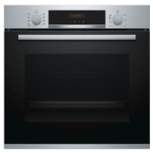 Bosch Brushed Steel 3D Hotair Pyrolytic Single Oven with Aut