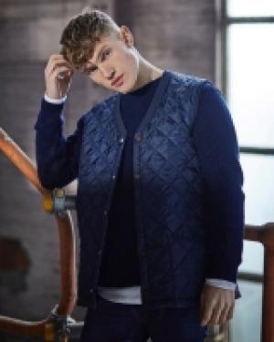 Dunnes Stores  Paul Galvin Navy Quilted Sleeveless Jacket