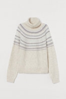 HM   Jacquard-knit polo-neck jumper