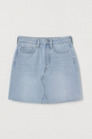 HM   Raw-edge denim skirt