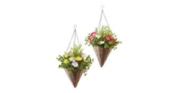 Artificial Flower Cone Basket