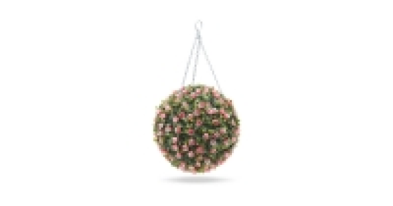 Gardenline Pink Rose Topiary Ball