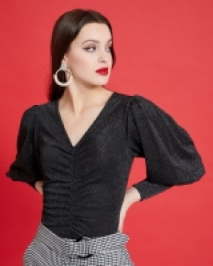 Savida Ruched Front Glitter Top 3.00 €