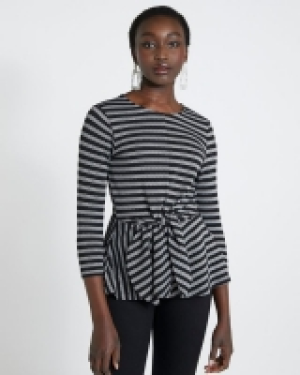 Savida Zig Zag Pattern Twist Top
