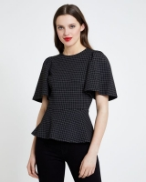 Savida Check Peplum Top