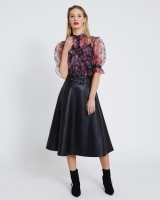Dunnes Stores  Savida PU Midi Skirt With Belt