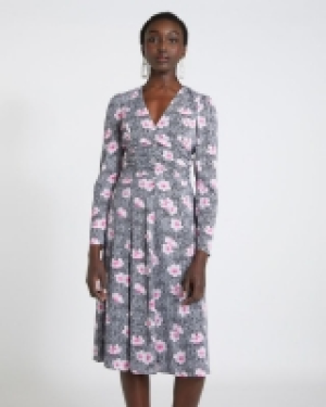 Savida Zebra Floral Print Dress