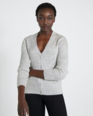 Dunnes Stores  Savida Lurex Rib Button Cardigan