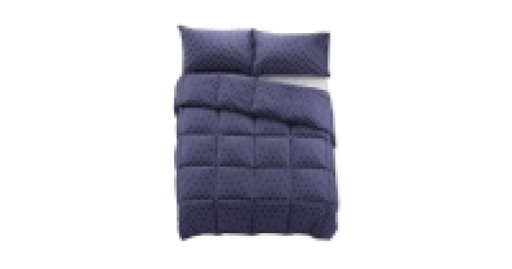 Ready To Use Navy Double Duvet Set