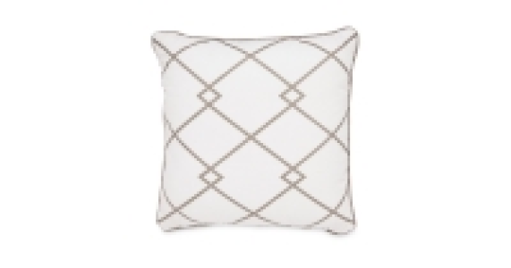 Grey Square Criss Cross Cushion