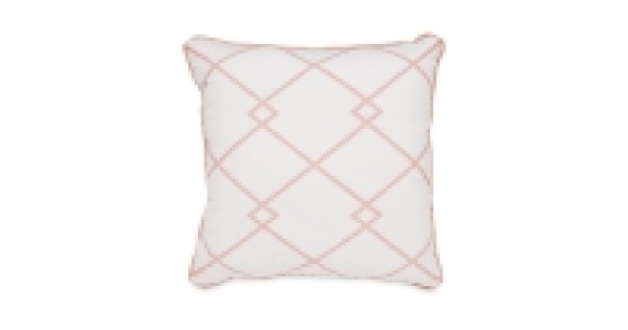 Pink Square Criss Cross Cushion
