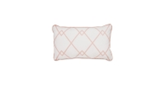 Pink Rectangular Criss Cross Cushion