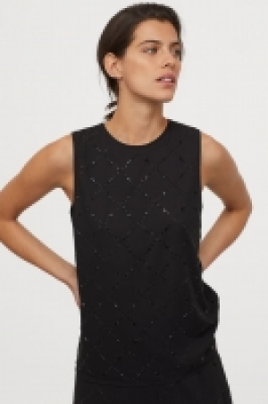 HM   Sleeveless sparkly-stone top