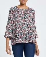 Dunnes Stores  Floral Ruffle Blouse