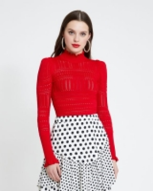 Dunnes Stores  Savida Turtle Neck Pointelle Jumper