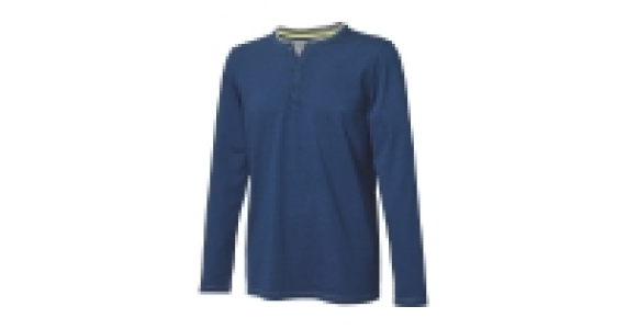 Aldi  Mens Dark Denim Blue Henley Shirt