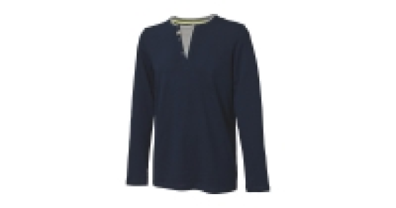 Aldi  Mens Navy Henley Shirt