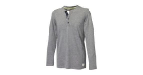 Aldi  Mens Grey Henley Shirt