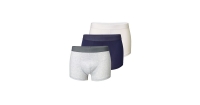 Aldi  White/Navy Mens Hipsters 3 Pack