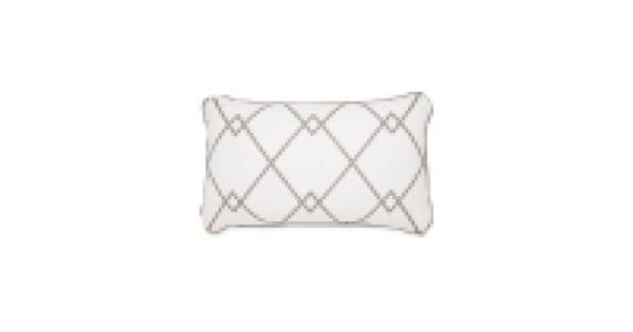 Grey Rectangular Criss Cross Cushion