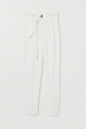 Linen-blend paper bag trousers 19.99 €