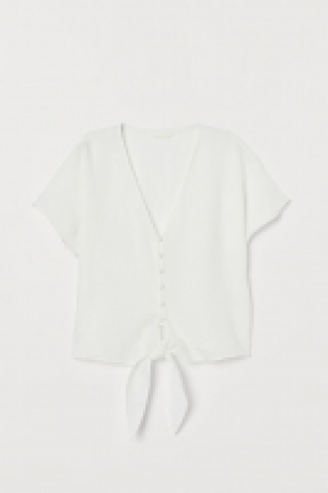 V-neck tie-hem blouse 14.99 €