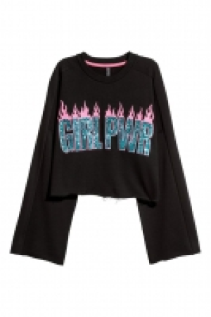 HM  Short sweatshirt with a motif