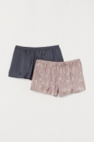 HM  2-pack satin pyjama shorts