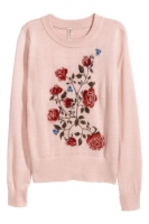 HM  Fine-knit embroidered jumper