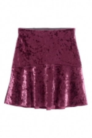 HM  Crushed velvet skirt