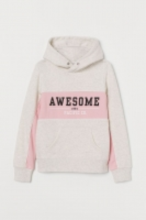 HM  Printed hooded sweatshirt