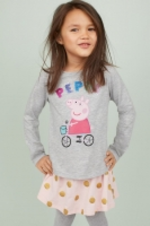 HM  Appliquéd jersey top