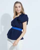 Dunnes Stores  Lennon Courtney at Dunnes Stores Navy One Shoulder Top