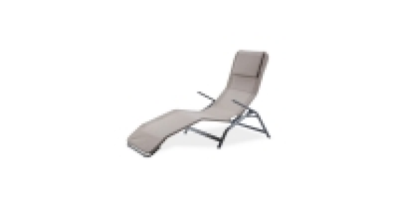 Aldi  Taupe Reclining Sunlounger