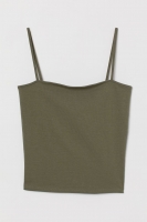 HM  Cropped jersey strappy top